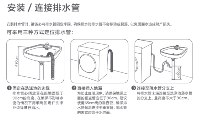 米家滚筒洗衣机尊享版安装教程